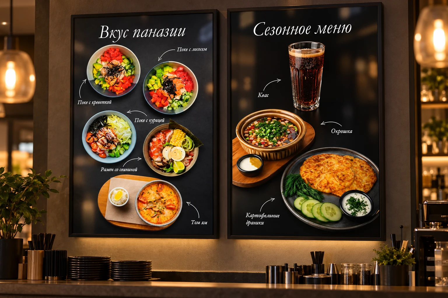 Реклама на LED-экранах в кафе